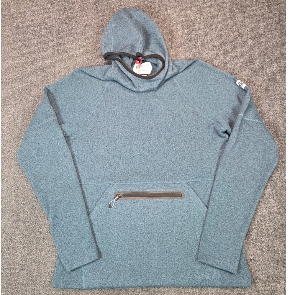 686 GLCR Knit Tech Fleece Hoody Mens Size M Blue L8WGNS08 Thermal Warm